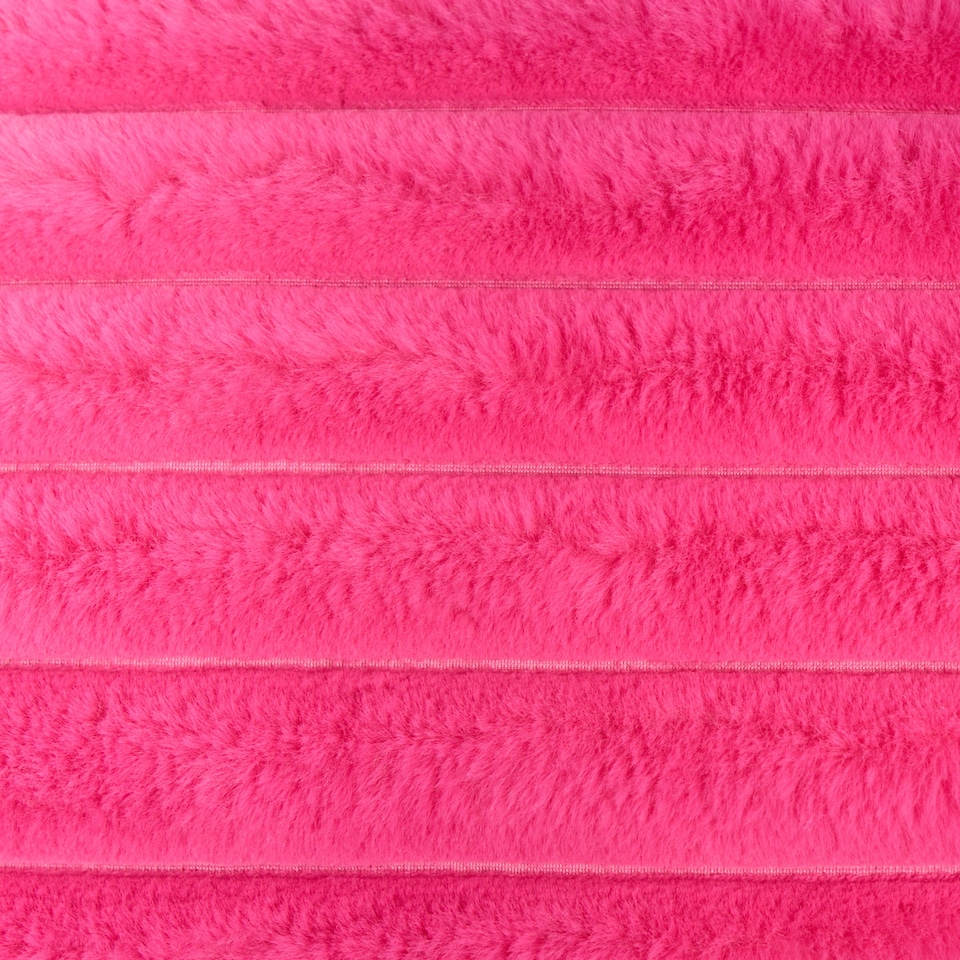 image 1 of OHS Ribbed Faux Fur Bolster Pillow Soft Maternity Support Cushion | Pink | One Size