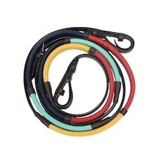 Kincade Rainbow Reins With Hook Studs - Black/Multi - 48 inches