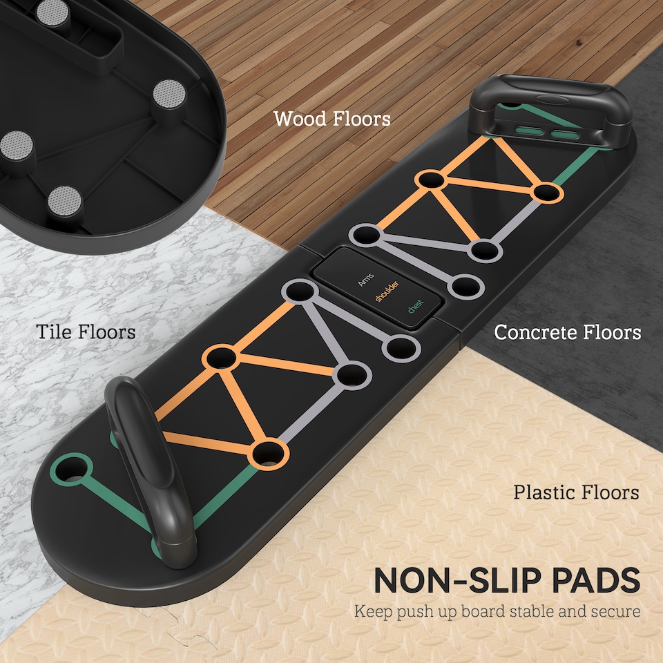 image 1 of SPORTNOW 11-in-1 Foldable Push Up Board, Press Up Handles for Home Gym