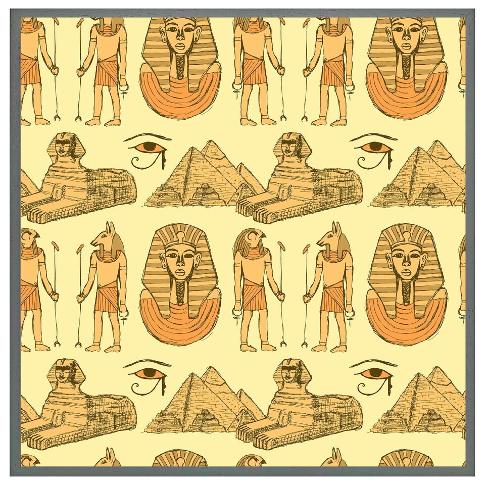 image 1 of Egyptians & sphinx (Picture Frame) Black | M