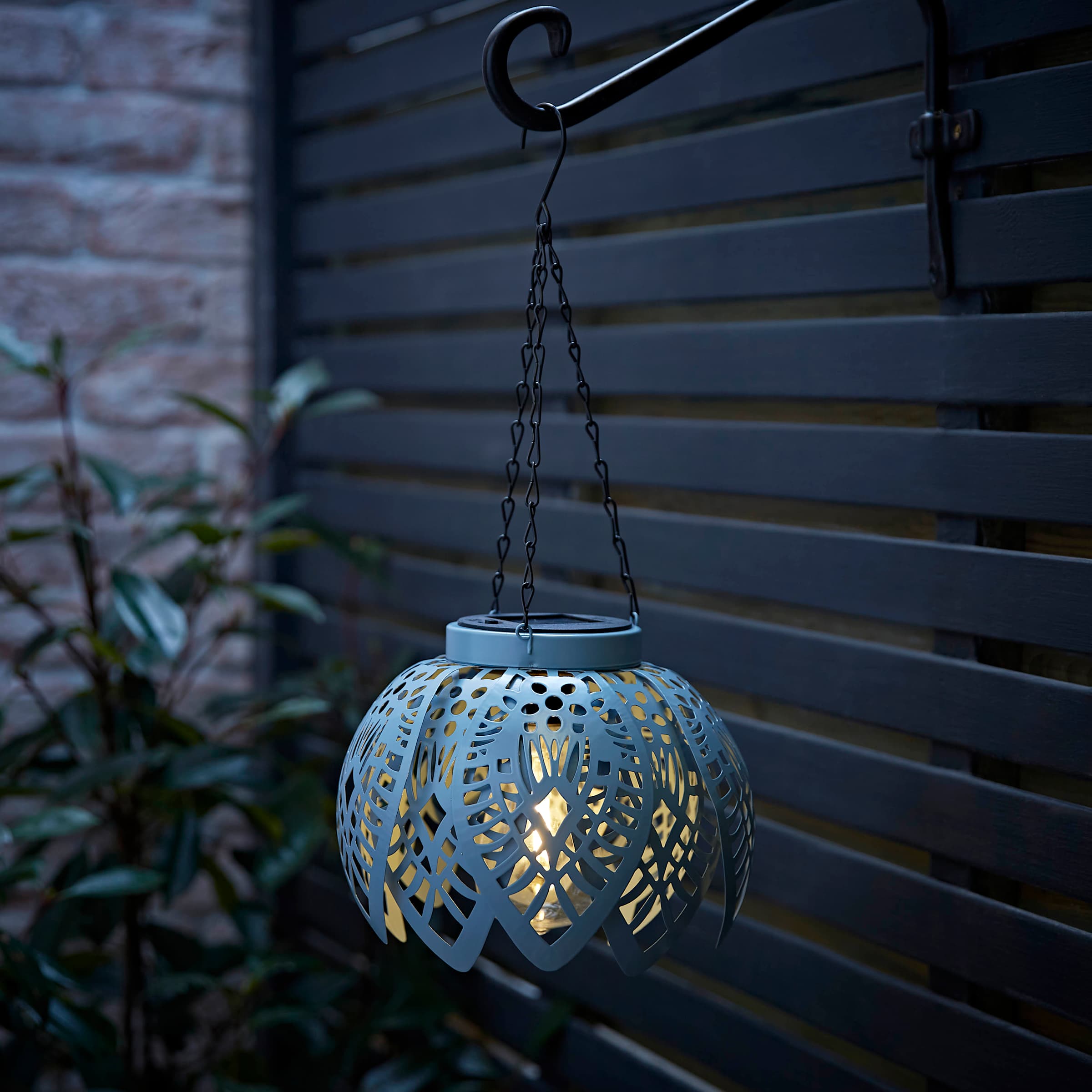 ValueLights Artichoke Powder Blue Hanging Solar Light | Blue