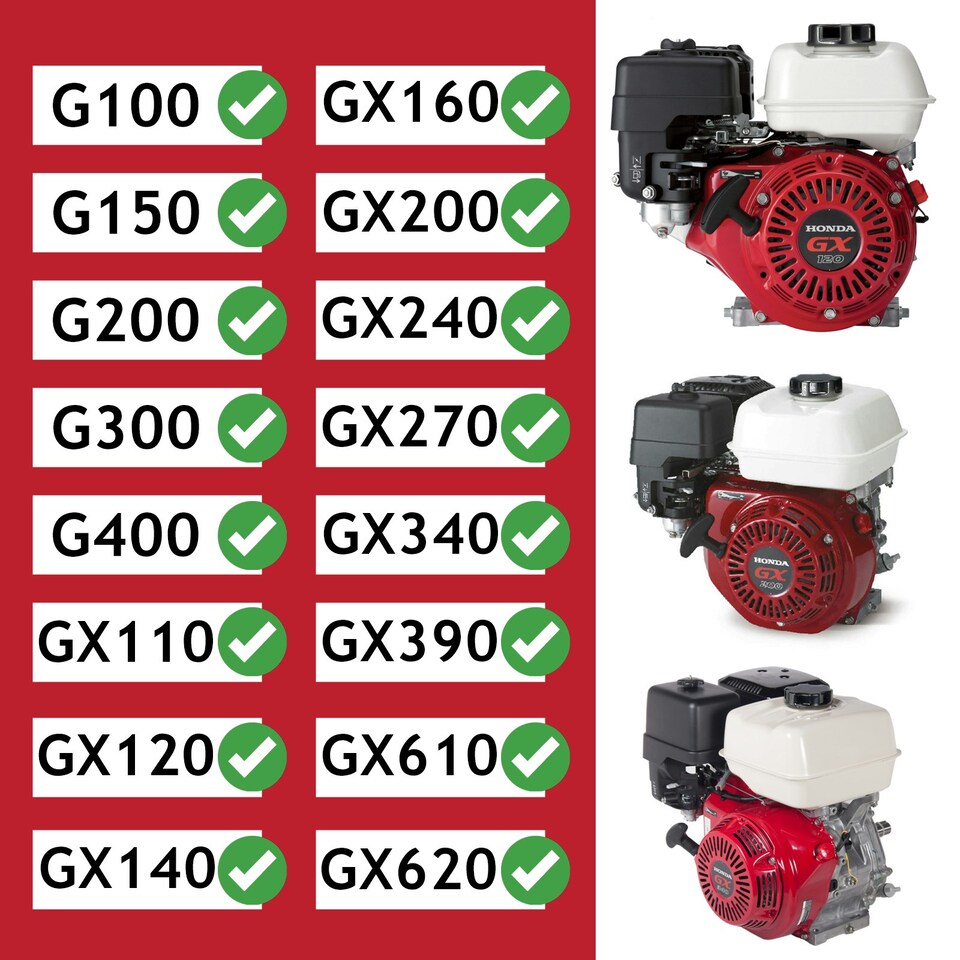 image 1 of SPARES2GO Fuel Tank Cap for Honda Engine G300 G400 GX120 GX160 GX200 GX240 GX270 GX340 GX390