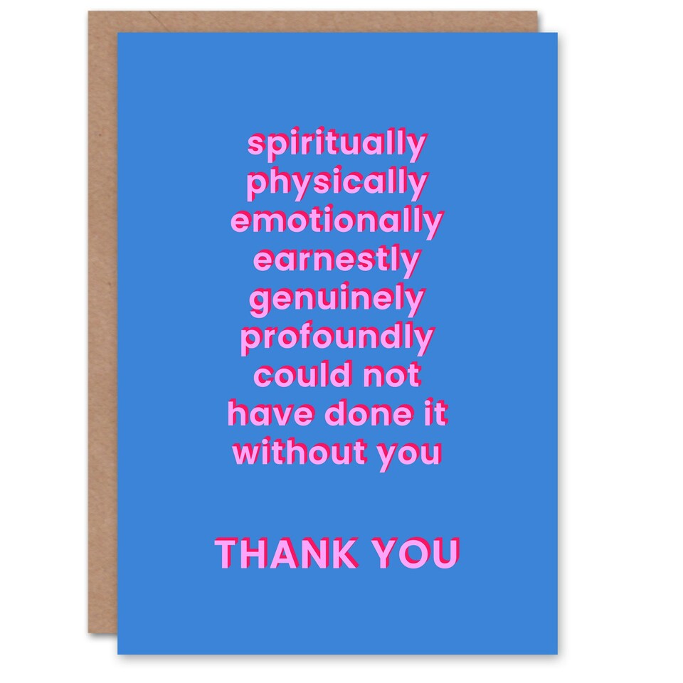 image 1 of Could Not Have Done It Without You Modern Sincere Thank You Card