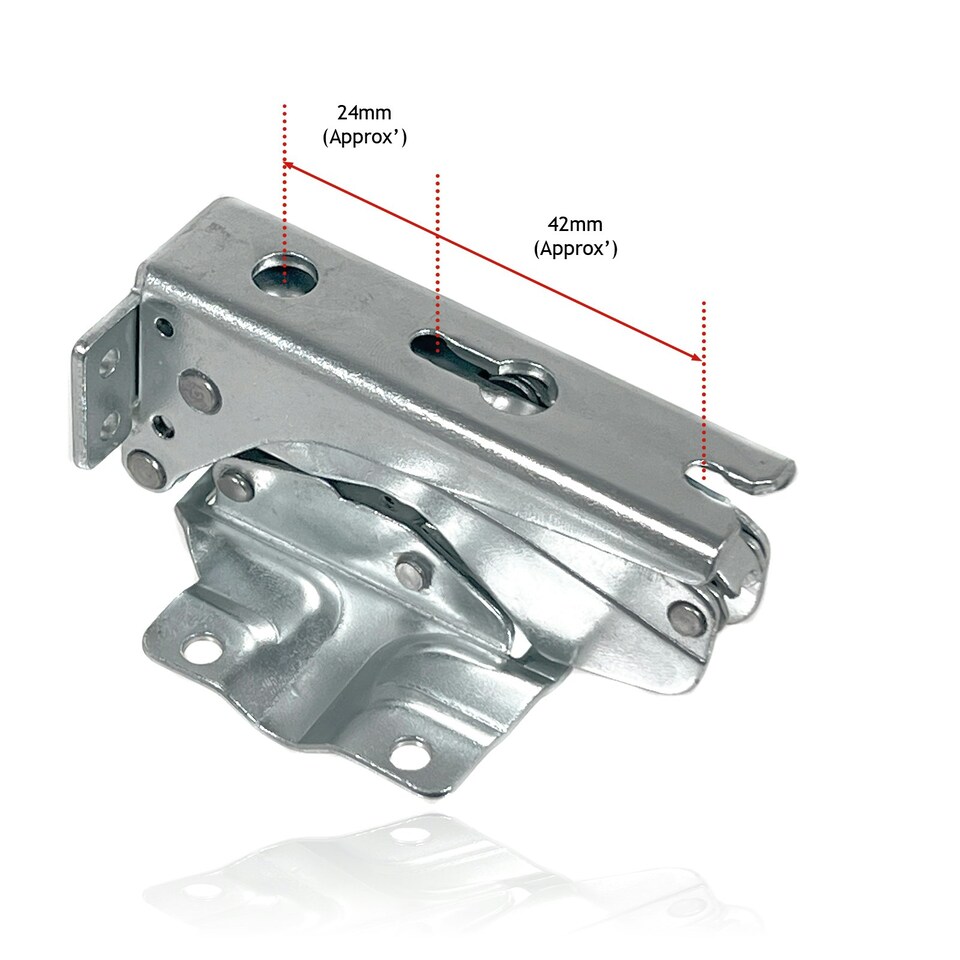 image 1 of SPARES2GO Door Hinges for Bosch Fridge Freezer 3306 3702 3307 3703 5.0 41.5 Pair Hinge Silver