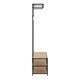 image 3 of Seaford Clothes Rack with 3 Shelves in Black and Oak