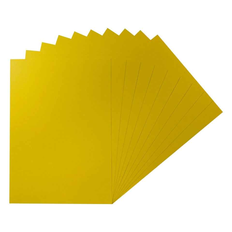 image 1 of Pack of 50 A5 Coloured Card 160gsm Sheets Yellow | Yellow | A5