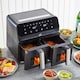 image 2 of Black Electric 8.5L Digital Air Fryer with Dual Drawer