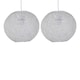 image 1 of Set of 2 Abaca - White 10 Globe Ceiling Light Shades" White