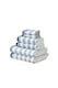 image 1 of Santa Cruz 6 Piece Cotton Towels Bale Set Striped Soft and Absorbent | Blue | Bath towel