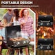 image 4 of Outsunny Portable Tabletop Gas BBQ Grill Barbecue w/ 2 Burner Lid Thermometer