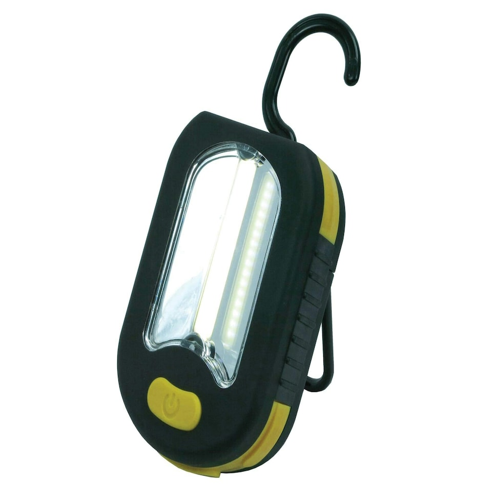 image 1 of Lighthouse Torches L/H200LAMP 3 Function LED Lamp With Magnet and Hook - 200Lm - 3xAAA Batteries Included, Black Or Yellow, 95 x 65 x 35mm