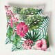 image 1 of Homescapes Botanical Flower Outdoor Cushion 45 x 45 cm - Set of 2 | Multi | 45 x 45 cm | 2