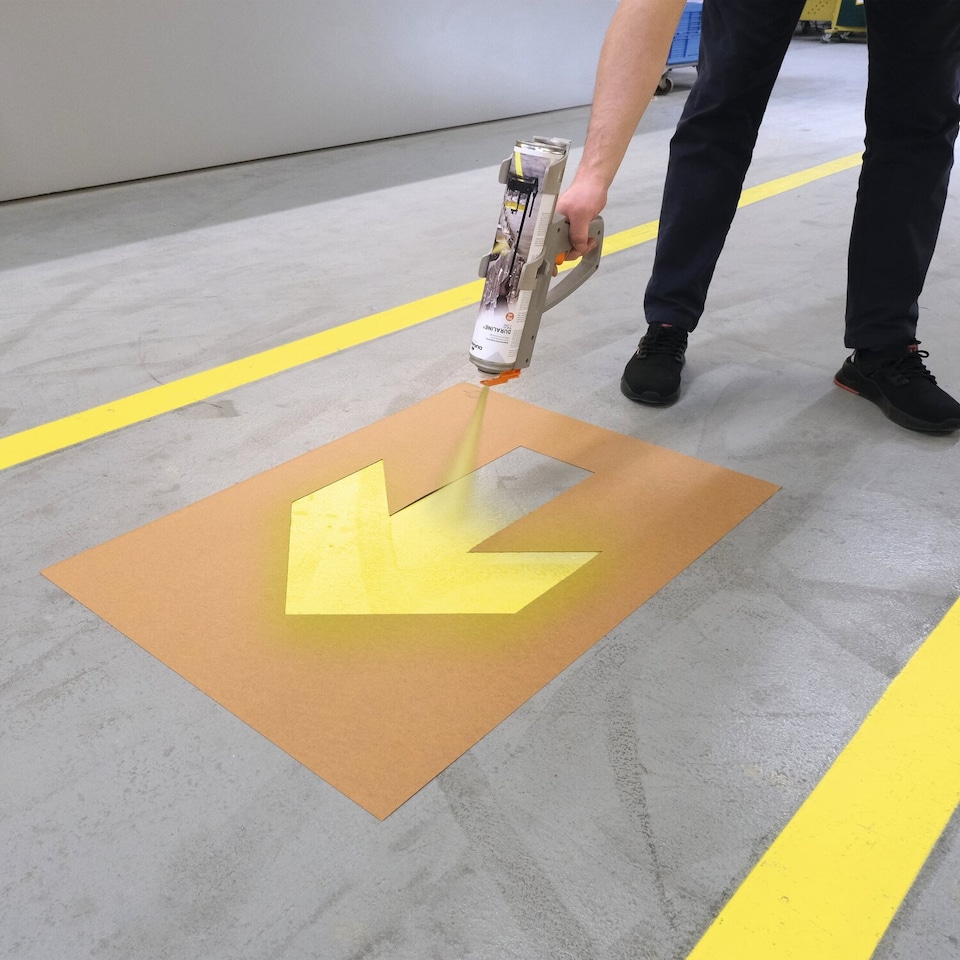 image 1 of Durable DURALINE EasyMover Handheld Marking Paint Gun | Compact Spray Can Tool