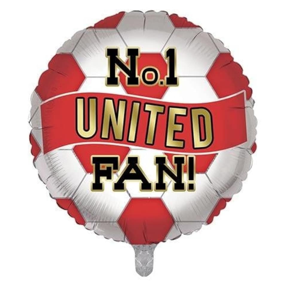 image 1 of No. 1 United Fan Football Round Foil Helium Balloon 46cm / 18 in Multi