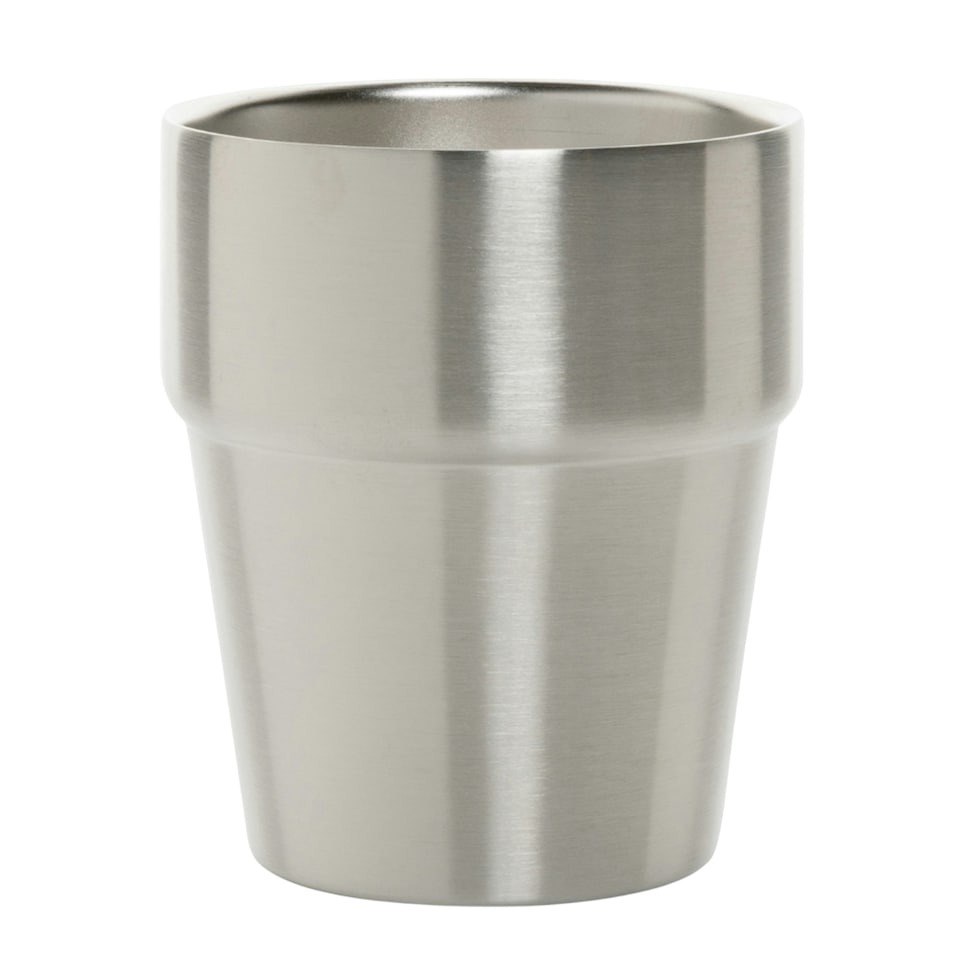 image 1 of XD Collection Clark Double Wall 300ml Cup - Silver - One Size