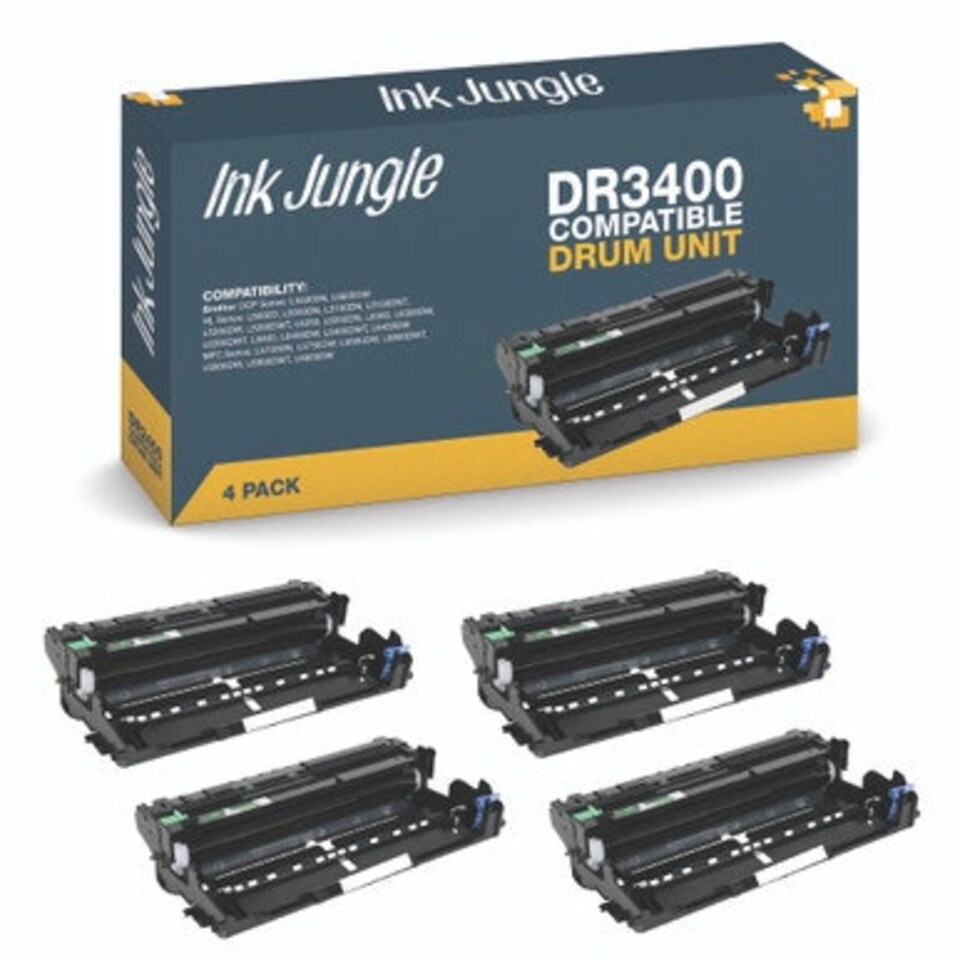 image 1 of 4x Compatible Brother DR3400 Drum Units N/A