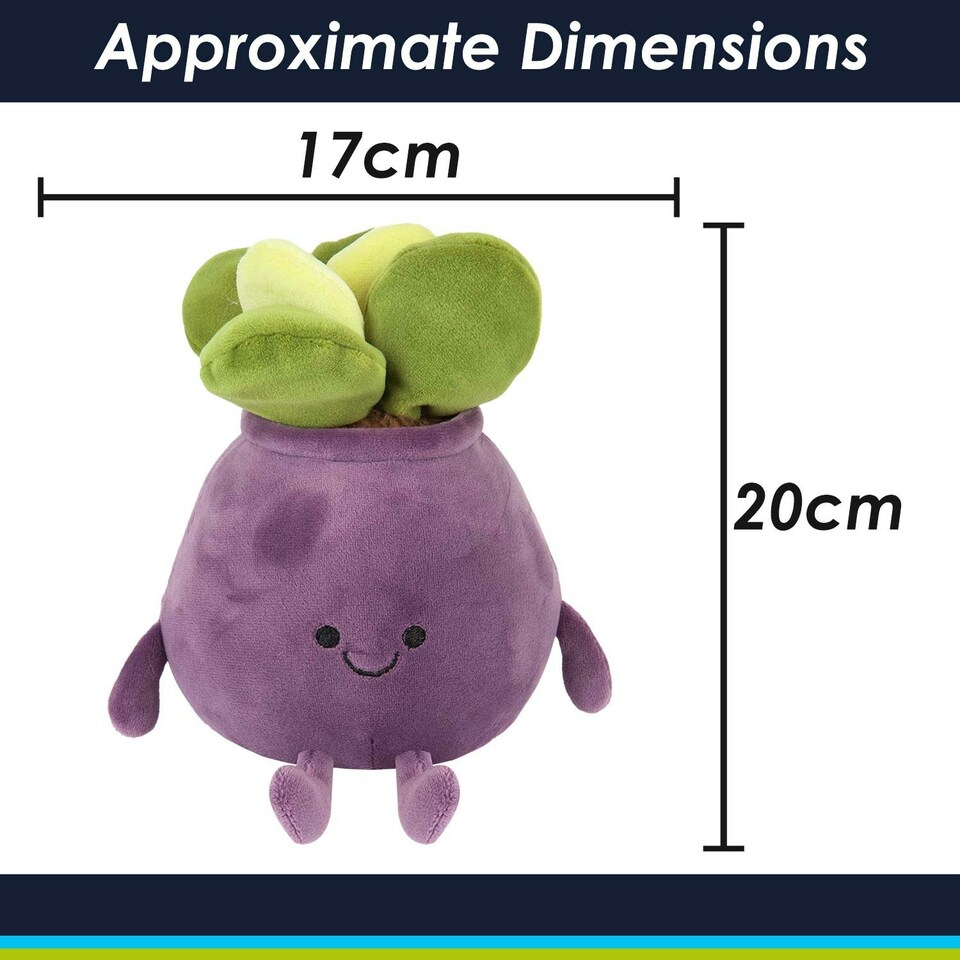image 1 of Potted Plants Soft Toy Cute Plushie Huggable Cuddly Stuffed Toy 20cm Purple