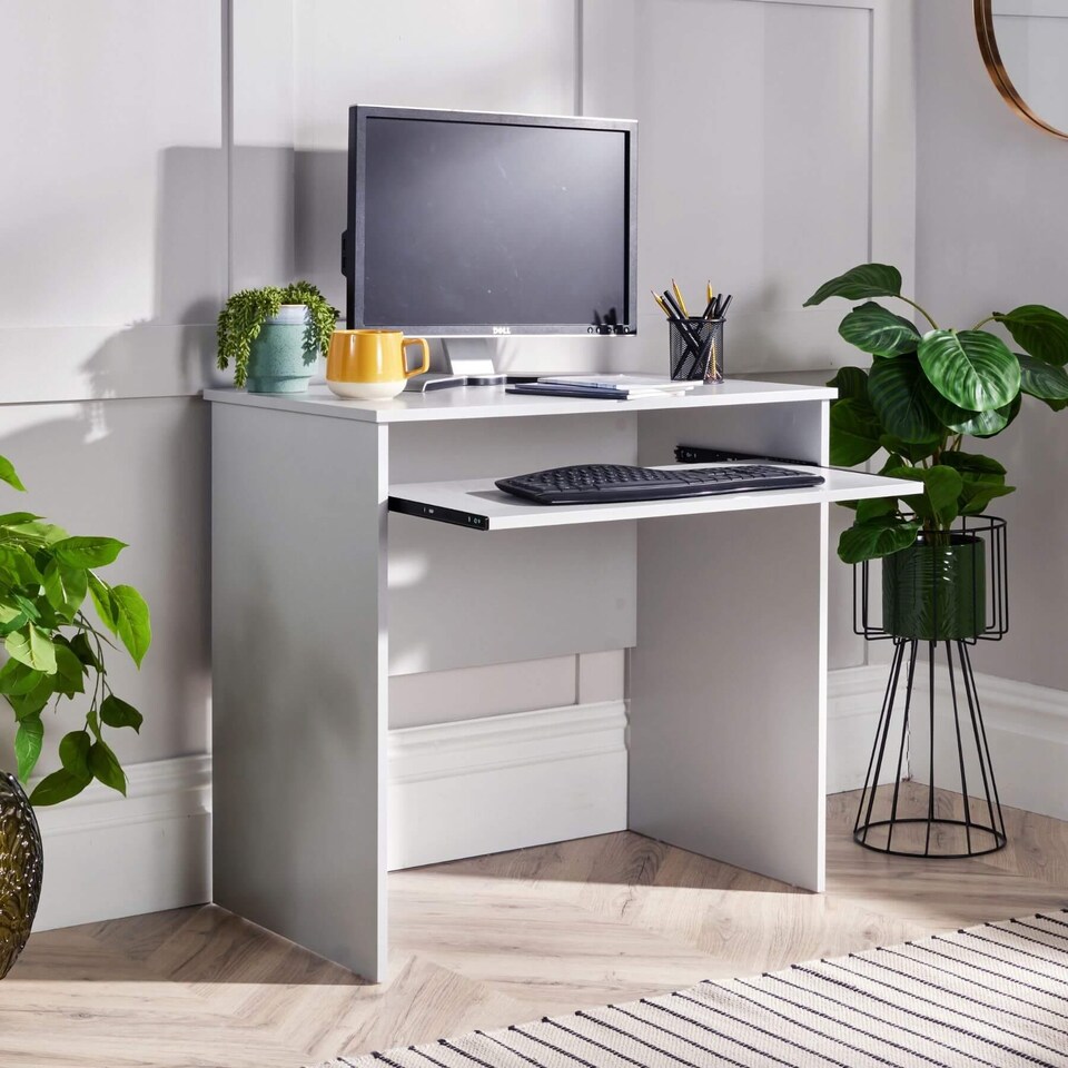 image 1 of Computer Desk PC Laptop Table Home Office Study Workstation | Grey
