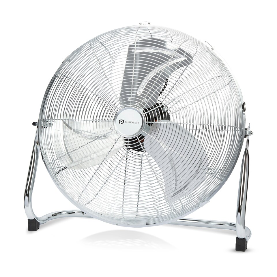 image 1 of PureMate 20-Inch Chrome Gym Floor Fan