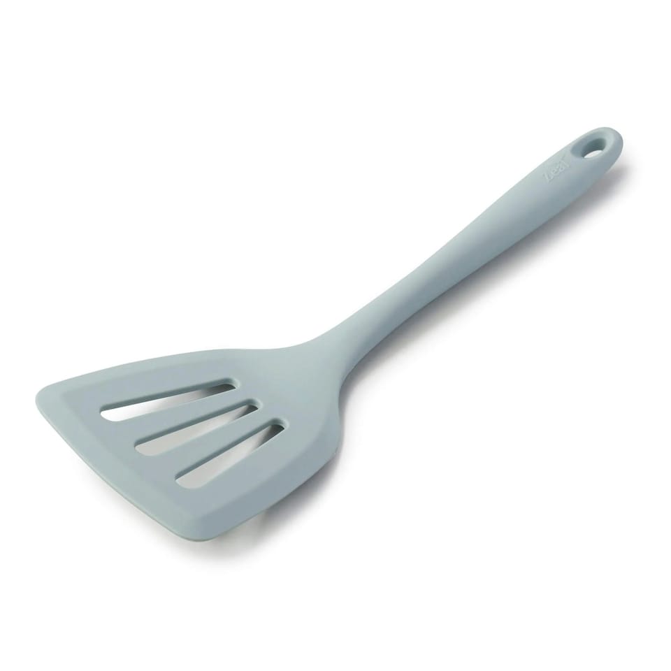 image 1 of Zeal Silicone Flexible Slotted Kitchen Turner, 30cm, Duck Egg Blue
