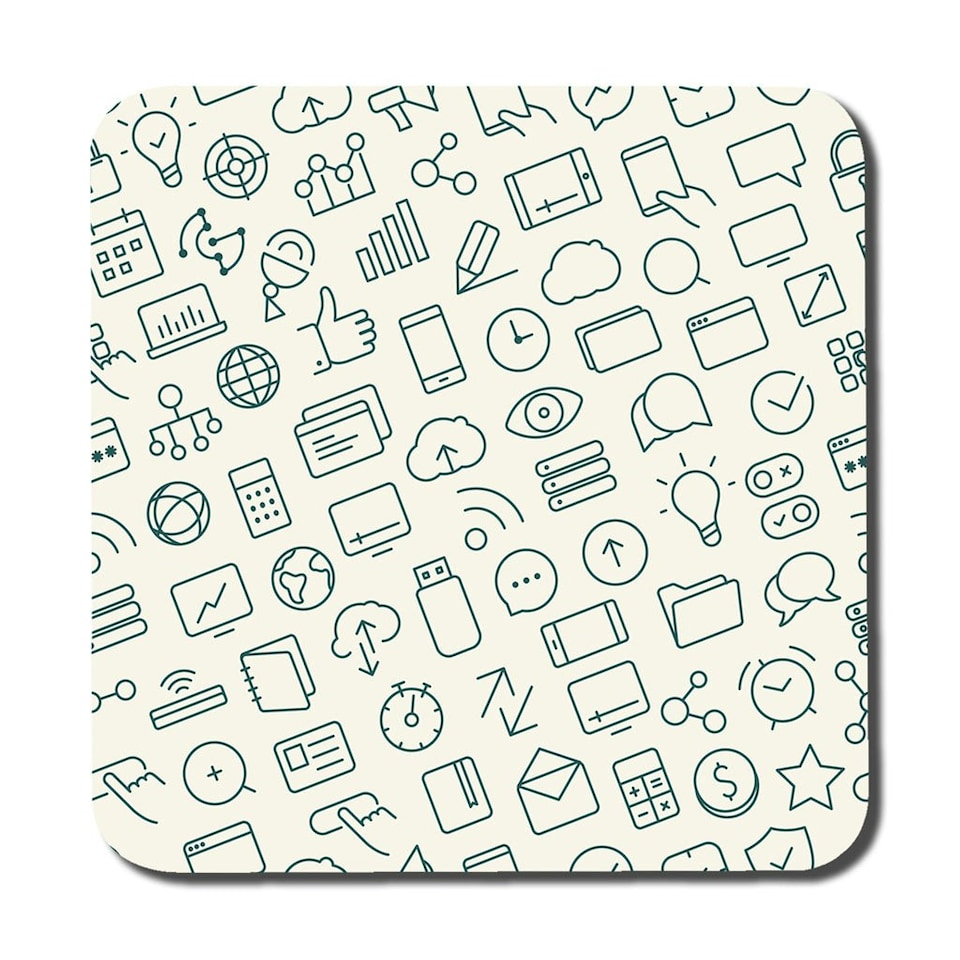 image 1 of outline icons (Placemat & Coaster Set)