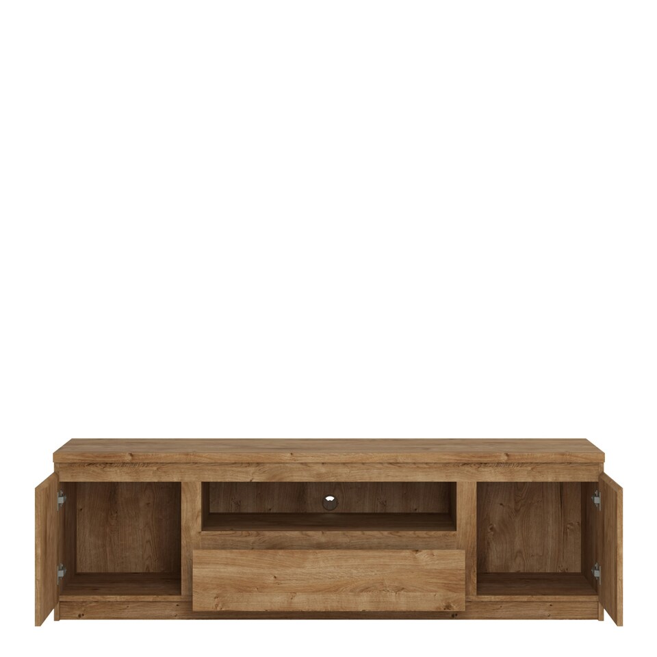 image 1 of Fribo 2 Door 1 Drawer 166cm Wide TV Cabinet in Oak