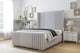 image 2 of Sloomy Camden Silver Plush Bed Frame With Mattress With 50"  Upholstered Wingback Headboard 4'6 Double