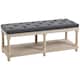 image 1 of HOMCOM 2-Tier Bed End Bench, Vintage Stool Button Tufted Window Seat Cream White Grey