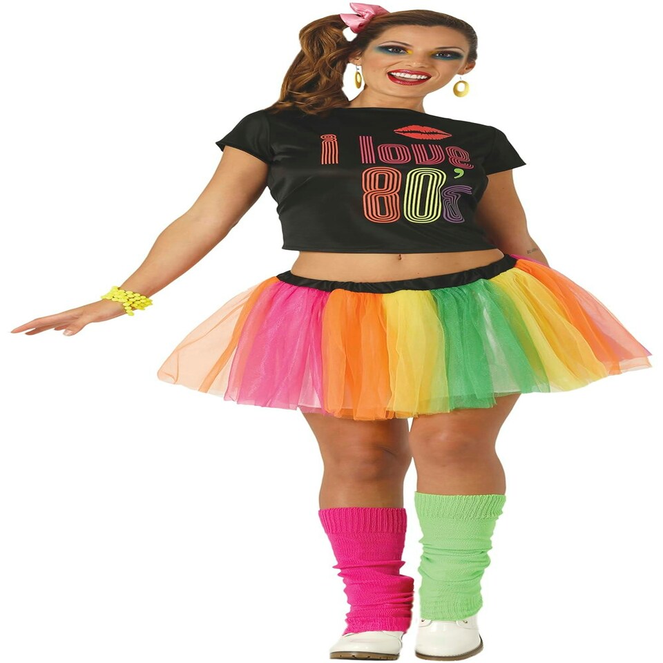 image 1 of Fancy Dress Adult I Love 80 - M