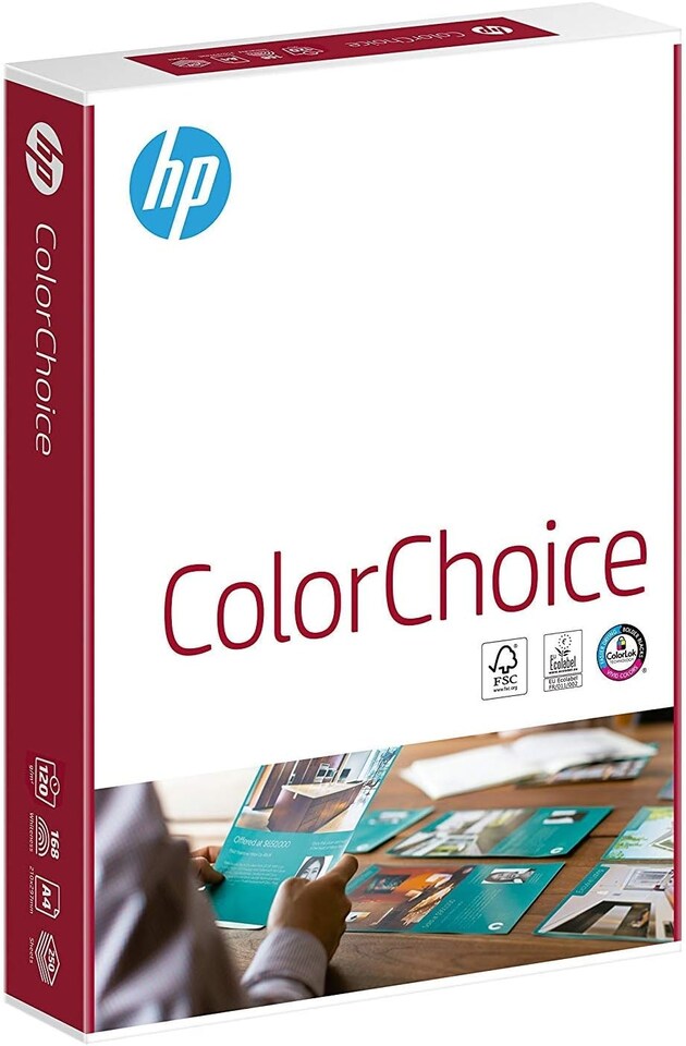 HP Color Choice A4 Paper – 120gsm, 500 Sheets – Bright White Premium Printer & Copier Paper | Multi | A4