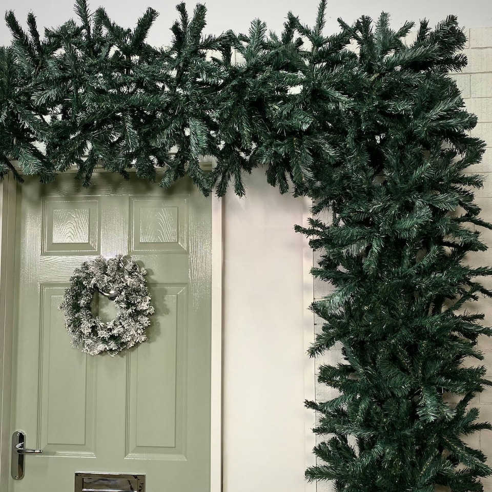 image 1 of 8ft (2.4m) Indoor Outdoor Artificial Christmas Tree Arch in Green