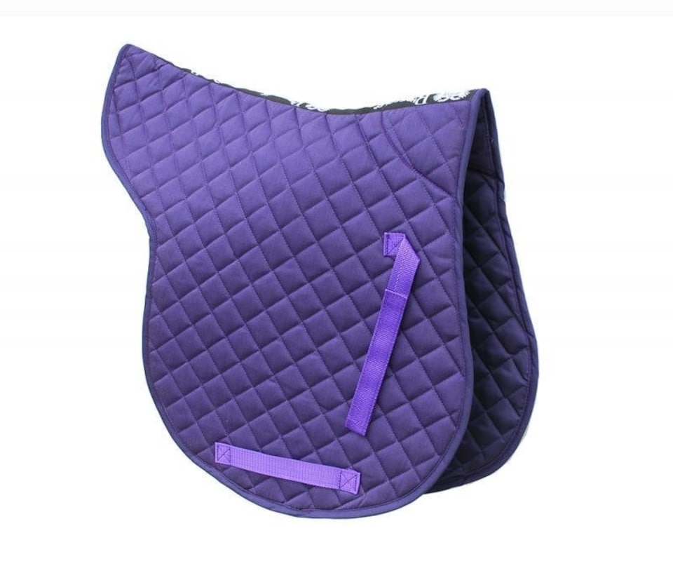 image 1 of Rhinegold Cotton Quilted Numnah Blue | Size: Cob
Colour: Sky Blue