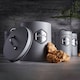 image 3 of Cooks Professional 5 Piece Kitchen Storage Set – Tea, Coffee, Sugar, Bread & Biscuit Tins | Grey | Grey & Silver | 5