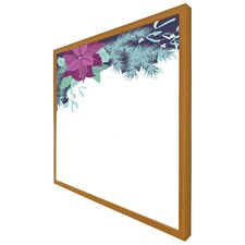 Purple & blue flowers (Picture Frame) Brown | Oak | XS