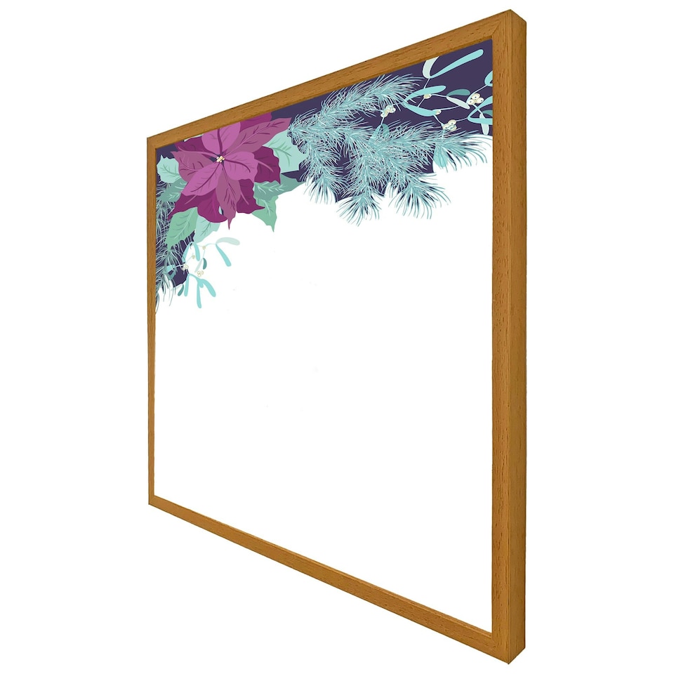 image 1 of Purple & blue flowers (Picture Frame) Brown | Oak | XS