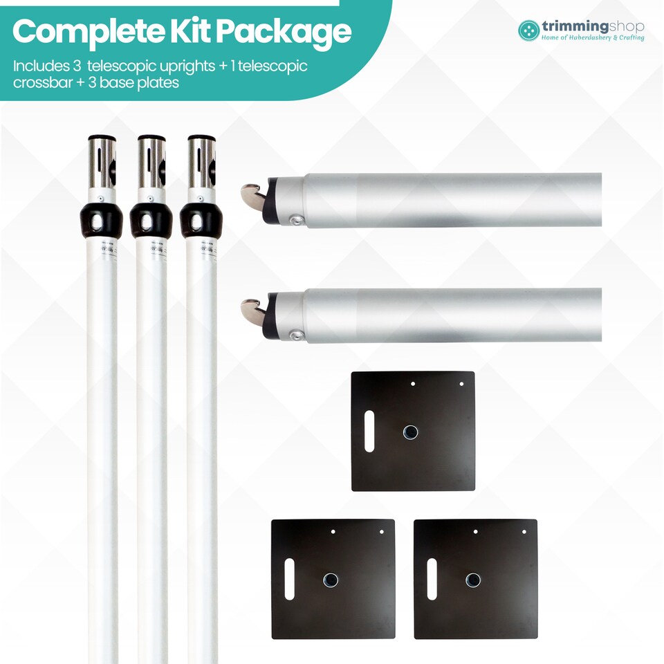 image 1 of Portable Pipe & Drape Frame, Backdrop Stand Set for Weddings - 3m x 6m