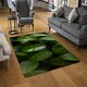 image 2 of Closeup of beautiful glossy green leaves (Rug) Green | S