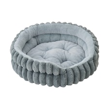 Living and Home Pet Bolster Bed for Cat and Dog | Grey | M