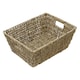 image 3 of JVL Large Hand Woven Seagrass Rectangular Storage Basket, Capacity:14L, Set of 6 Brown