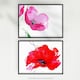 image 5 of Set of 2 Pink Red Poppy Flowers delicate Watercolour Bloom Floral Botanical Wall Art Prints 12x16 Inch