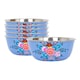 image 1 of BillyCan Hand-Painted Picnic Snack Bowls - 14.5cm - Ocean Pansy - Pack of 6 Blue