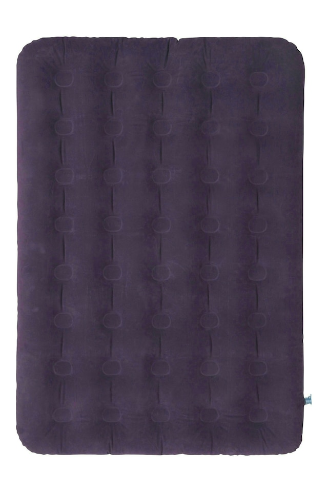 image 1 of Mountain Warehouse Double Size Flocked Airbed Pump Inflation Camping Compact Bed | Blue | Navy | One Size