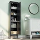 image 3 of COSTWAY 5-Tier Bathroom Tall Cabinet Storage Organizer Cupboard Black