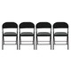image 2 of TekBox 4x Folding Faux Leather Chairs