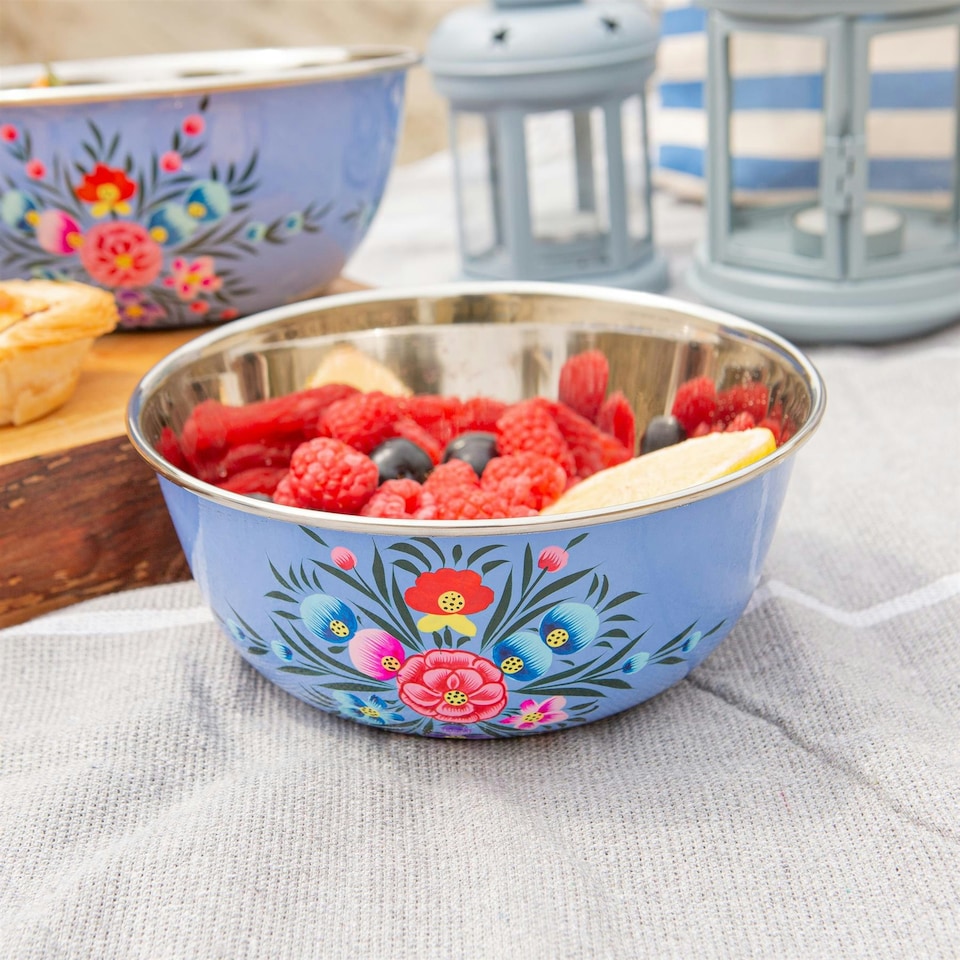 image 1 of BillyCan Picnic Bowls - 16.5cm - Ocean Pansy - Pack of 6 Blue