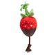 image 2 of House Of Paws Chocolate Dipped Strawberry Plush Dog Toy - Brown/Red/Green - One Size