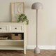 image 1 of ValueLights Clement Painted Grey Floor Lamp with Grey Mushroom Dome Shade