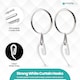image 10 of White Plastic Curtain Hook Strong Durable Shower Rail Hooks - 50pcs