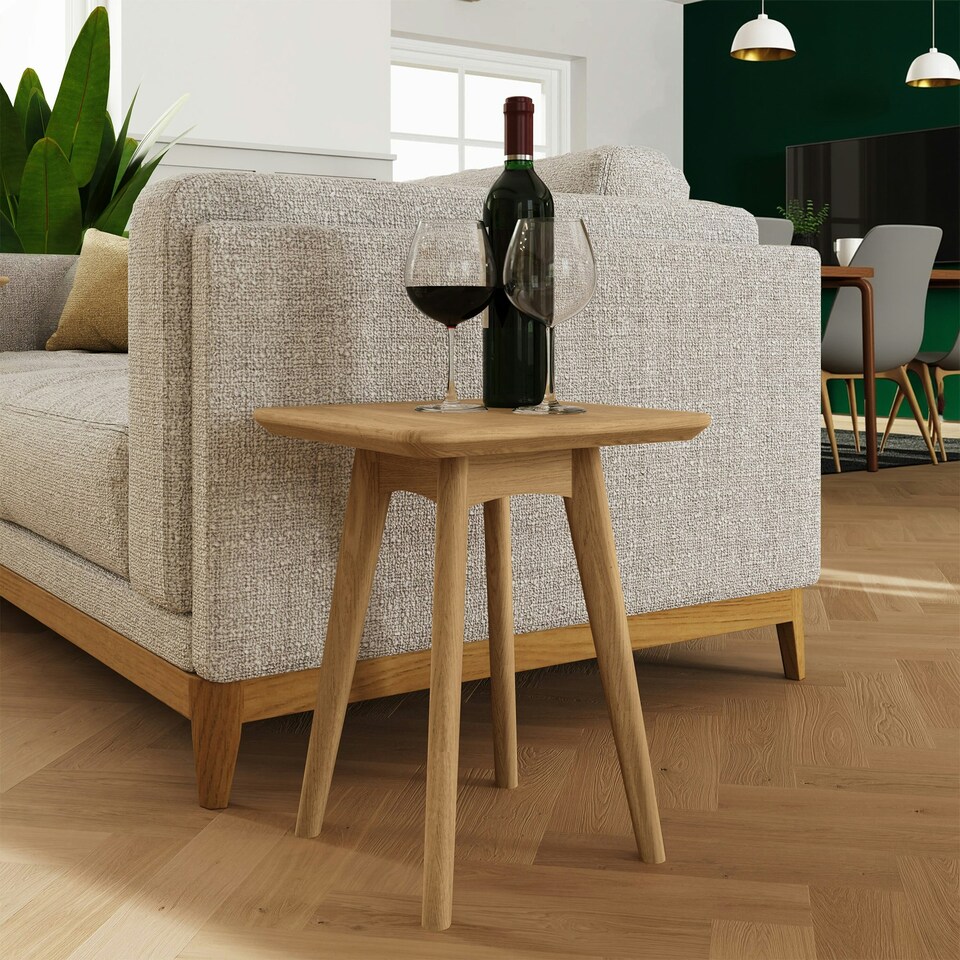 image 1 of Newark Ash Square Wine Table Brown