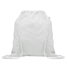 MidOcean Cabetri Colour Recycled Cotton Drawstring Bag - White - One Size White